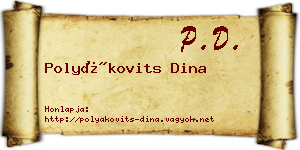 Polyákovits Dina névjegykártya